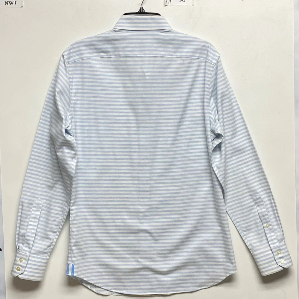 Banana Republic Mens Slim Fit Non‎ Iron Striped Button Down Shirt Size M